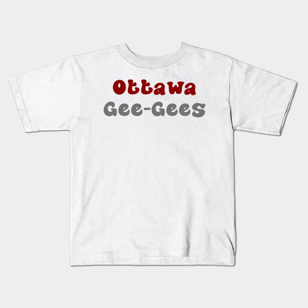 Ottawa Gee-Gees Kids T-Shirt by stickersbyjori